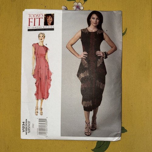 Vogue Today's Fit Sandra Betzina Pulloverkleid ALLE Größen V1234 UNGESCHNITTEN - Bild 1 von 2