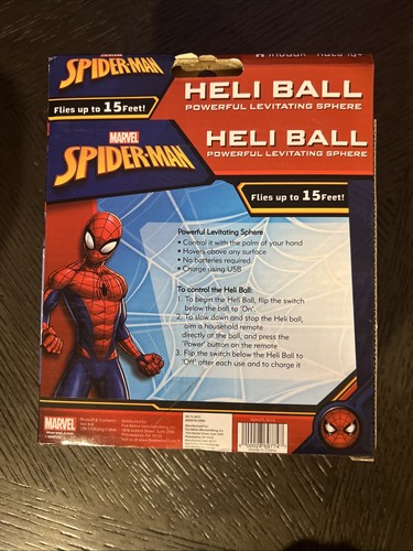 Marvel Spider-Man HELI BALL Indoor Ages 10+ (Flies Up To 15 Feet) New In Box - Picture 2 of 2