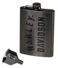 Harley-Davidson Embossed H-D Flask, Matte Black Stainless Steel - 8 oz.