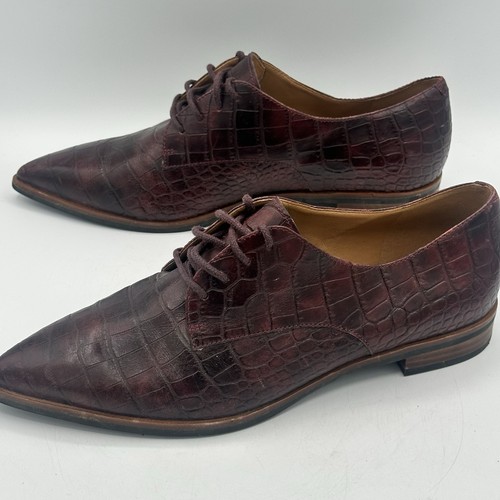 Scarpe a punta stringate ECCO da donna marroni con stampa coccodrillo taglia US 10 - 10,5 EUR 41 - Foto 2 di 8