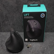 LOGITECH Lift Vertikale Ergonomische Maus Rechtshänder • Graphite Schwarz Grau
