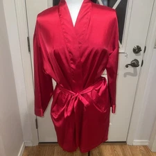 Victoria’s Secret Robe Short Kimono Silky Red One Size Y2K
