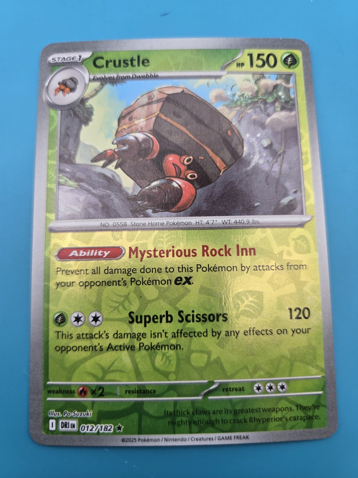 Crustle 012/182 Sv10: Destined Rivals Reverse Holo NM