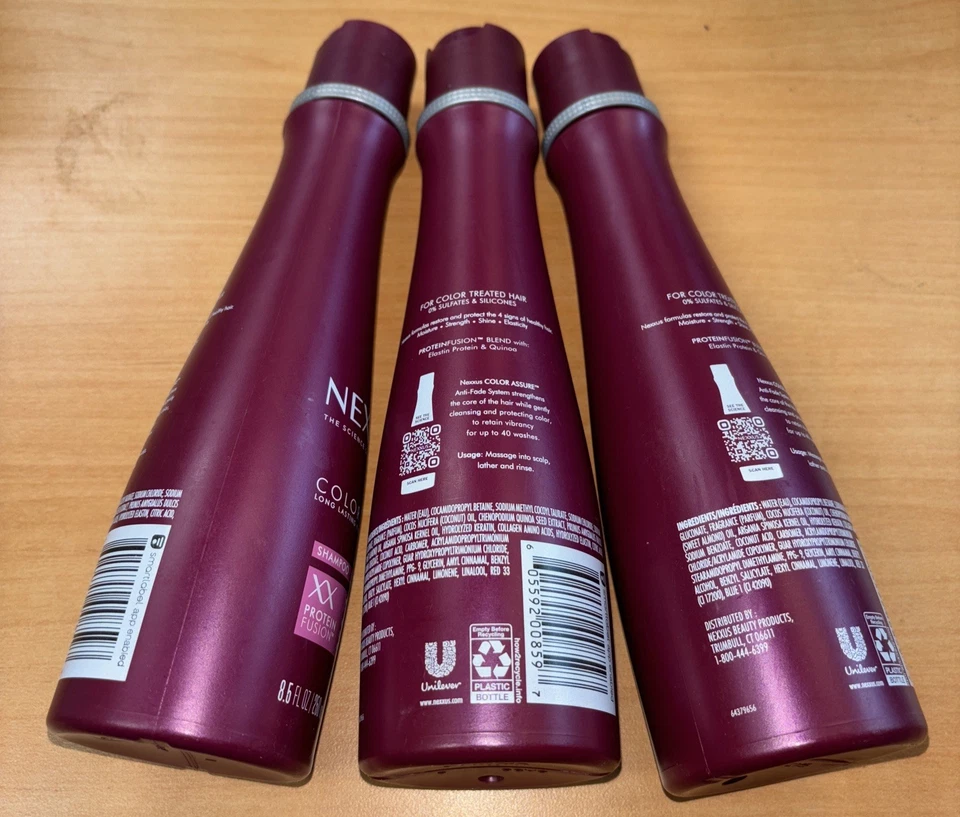3 Pack~Nexxus Color Assure Shampoo Protein Fusion 8.5 oz Each. - Image 2 of 2