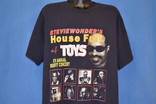 Y2K STEVIE WONDER HOUSE FULL TOYS CONCERT 6TH RAP H 2000s vintage concert t-shirt, vintage, size XL, single stitch, B+ condition