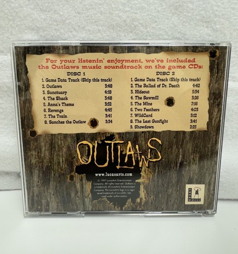 Outlaws: First-Person Shooter in the Old West (PC CD-ROM, 1997) - LucasArts en caja original - Imagen 2 de 8