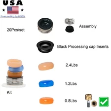 20Pcs/set Dental Locator Abutment Replac Male Cap Inserts Yellow/Blue/Pink/Black