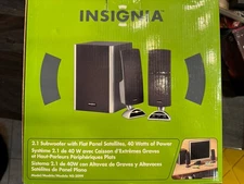 Insignia NS-3099 3-Piece 2.1 Subwoofer + Flat Panel Speakers (In Box)