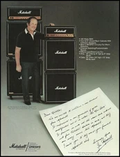 Mr. Jim Marshall 3201 Mini-Stack combo guitar amps ad 1984 advertisement print