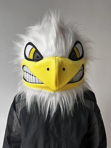 Peluche testa di aquila mascotte compleanno festa Halloween taglia adulto costume travestimento - Foto 2 di 3