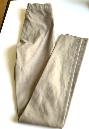 Pantaloni Incentive Cashmere Beige Pelle di Agnello Pelle Scamosciata Taglia XS - Foto 15 di 16