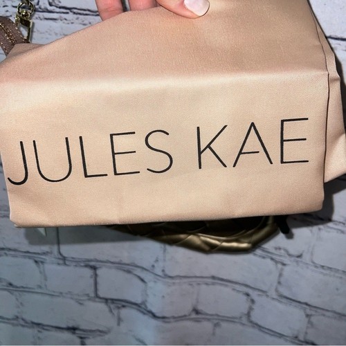 Bolso de Hombro Jules Kae Nuevo con Etiquetas Cuero Vegano Dorado Estilo Tejido Cuerpo y Cadena Dorada - Imagen 7 de 7
