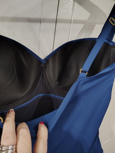 Bleu Rod Beattie Dark Blue One Piece Swimsuit/Bathing Suit, Size 8D New - Picture 6 of 7