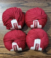 NWT 200g 324 yds Valley Yarns Sugarloaf Fine Merino Wool Aran Red 26037 Soft