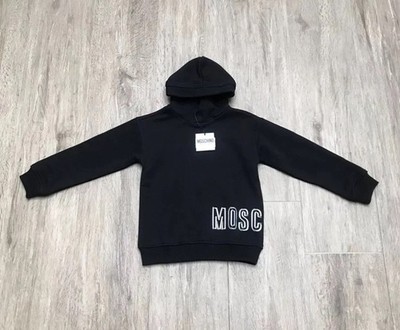Moschino Hoodie Kinder Alter 5 Jahre Schwarz UVP 153£