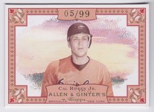 2006 Topps Allen & Ginter Cal Ripken Jr. UNRIPPED Rip Card #RIP25 05/99 Orioles