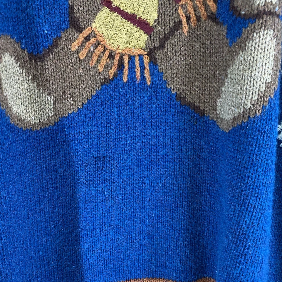 Suéter De Colección Sag Harbor Deporte Oso De Peluche XL Colorido Rayas Tejido Vacacional Foto 3 de 4