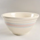 Pink & Blue Stripes Nelson McCoy Pottery Dough Bowl #0114