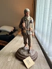Michael Garman 14" WW2 Soldier Hand Painted Sculpture 1988