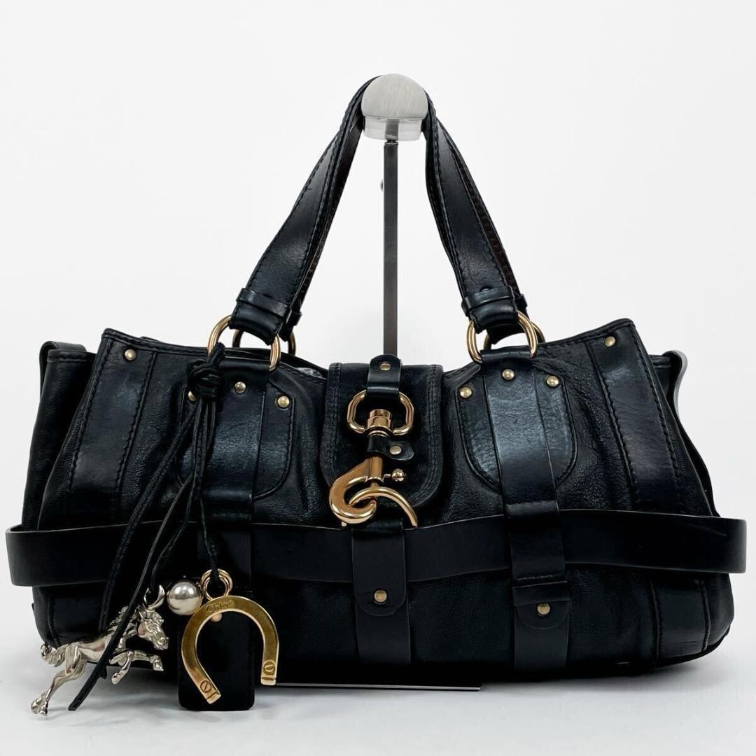 Chloé Kerala Handbag Black Leather y2k Chloe Women Bag Rare Chlo Kerala Handbag Black Leather Y2K