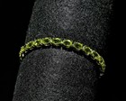 Silver 24 Gems 12.93g 8.5" Peridot Tennis Bracelet .925 Sterling