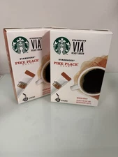 Starbucks Via Instant Pike Place Roast  13 Packets.  8 Boxes   BBD 12/20  Bulk