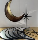 NEW Lot Of Moon And Stars Home Decor Moon Phase Mirrors And Metal Wall Hanging