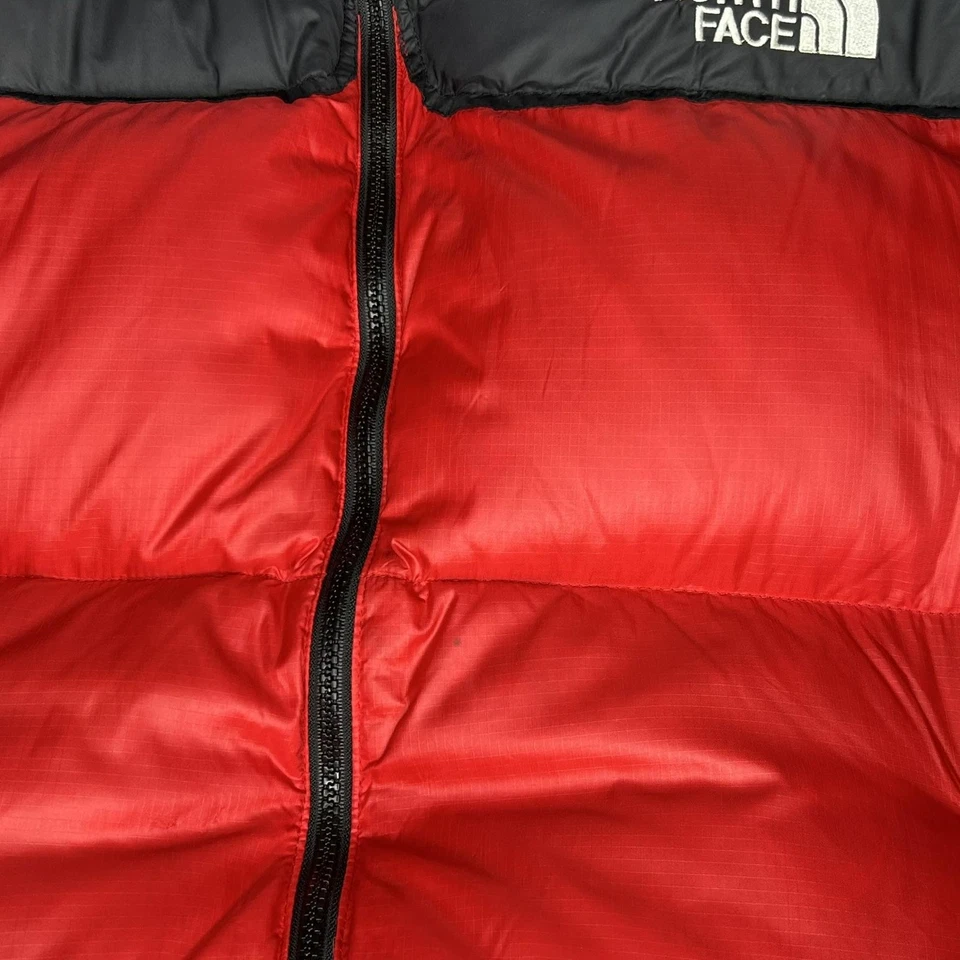 The North Face Vest Mens 2XL Red Black Nuptse Goose Down Puffer Outdoor - Image 4 of 4