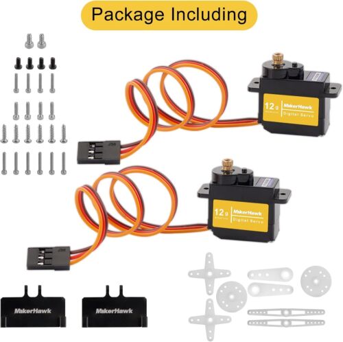12g Digital Servo with Metal Mount 15T Arm Horn for 1/24 RC Car AX24 SCX24 - Picture 8 of 14