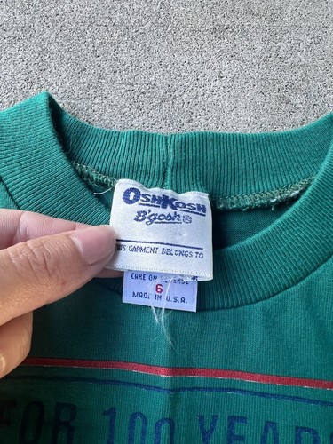 Vintage Oshkosh B'Gosh Big Graphic Long Sleeve Shirt Size 6 Made ...