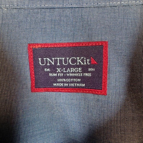 Camicia UNTUCKit stile pop cesare antirughe slim fit abbottonata casual taglia XL - Foto 3 di 10