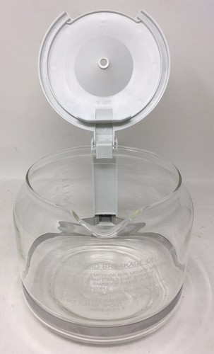Mr. Coffee 10 Cup Coffee Carafe Replacement White Handle Lid - Picture 6 of 11
