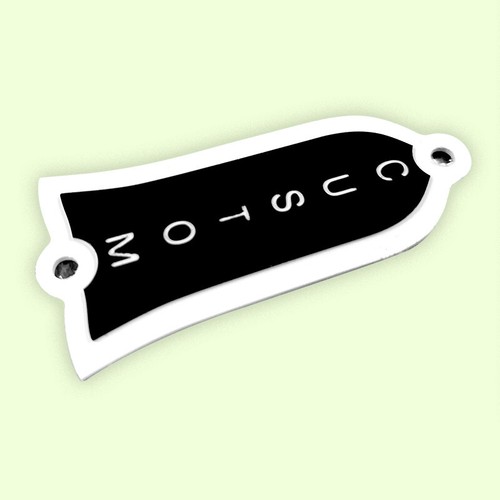 Guitar Parts For Gibson Les Paul Grave 'Custom' TRUSS ROD COVER PLATE - Picture 3 of 4