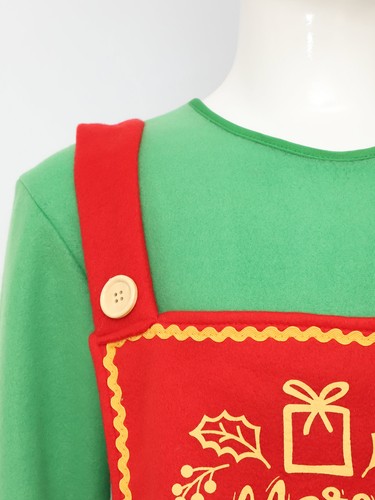 Kids Outfit Stretchy Bodysuit Dance Set Performance Costume Xmas Hat Party Wave - Bild 11 von 16