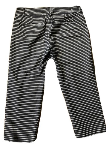 LOFT by ANN TAYLOR Women's ORIGINAL Gray w/ White Stripes Capri Pants Sz 6 - Picture 5 of 6