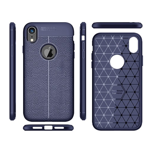 For iPhone Xs MAX Xs Xr X Case Shockproof Slim Cover with Rear Texture Design - Picture 4 of 25