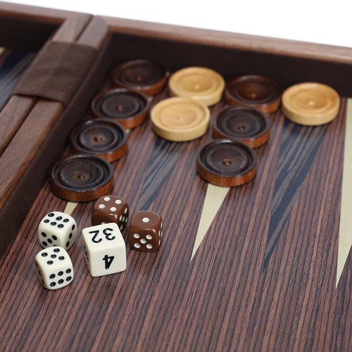 Juego de Mesa Backgammon de Viaje Madera Starburst Diseño WE Games - 19 in (USADO) - Imagen 2 de 8
