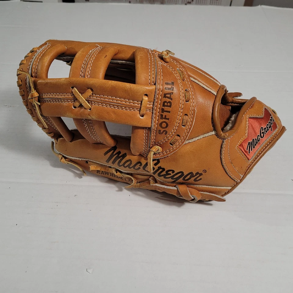 Guante de softbol vintage MacGregor SB6 Eddie The King Feigner Taiwán LHT Foto 3 de 4