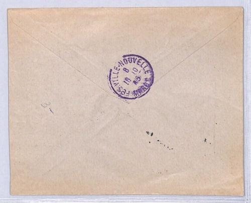 France Cols MOROCCO Air Mail 1945 Cover FIRST FLIGHT SOLIDARITE Casablanca YF102 - Picture 3 of 8