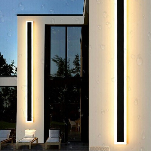 Waterproof Long Strip Wall Light Sconce Exterior Modern Outdoor Indoor LED Lamp* - Picture 18 of 28