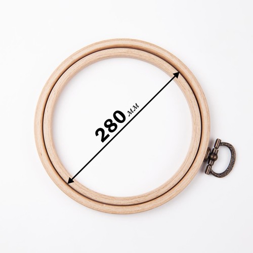 Nurge Round Wooden Hoops With Suspension, Rim Height 8mm, Diameter 280mm Hand - Picture 3 of 3
