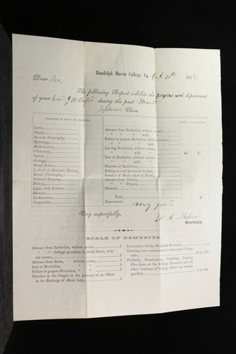 Virginia: Randolph Macon College 1858 Cover + Letter, DPO Mecklenburg Co - Picture 3 of 6
