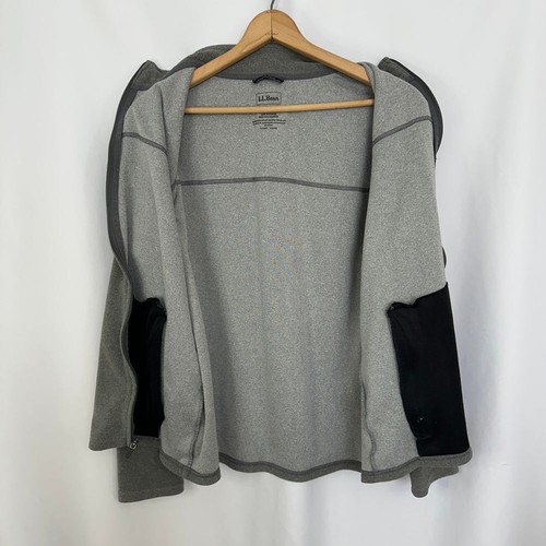 L.L.Bean Fleecejacke durchgehender Reißverschluss grau Outdoor Freizeit Herren Größe L - Bild 4 von 8