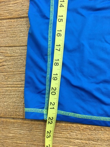Op Boy's Shirt Large 10-12 Short Sleeve Stretch Knit Blue Big Wave Rider Surf - Picture 7 of 8