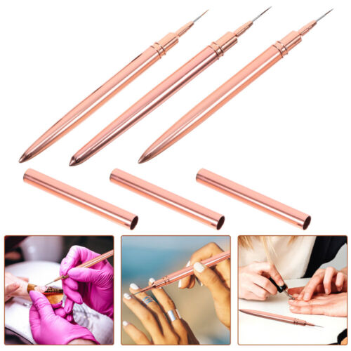 3Pcs Manicure Nail Liner Pen Nail Drawing Liner Pen Nail Art Drawing Pen Liner - Picture 5 of 12