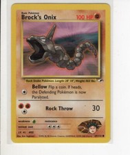 GYM HEROE'S SET BROCK'S ONIX POKEMON CARD 69/132 EX/NM
