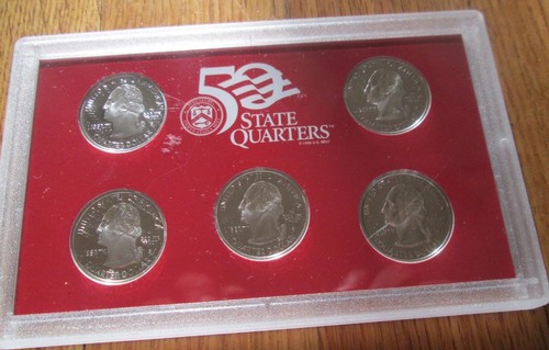 2001 Silver Proof Set U.S. Mint Box and COA 10 coins 5 State Silver Quarters - Picture 5 of 5