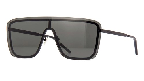 New SAINT LAURENT SL364 MASK 002 Black Shield Sunglasses Italy Unisex - Picture 2 of 3