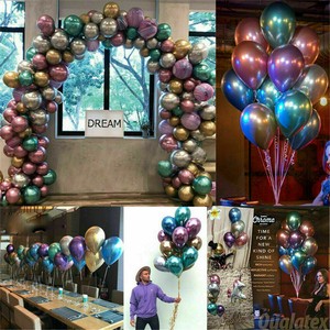 12/" Metallic Latex Balloons Chrome Bouquet Wedding Birthday Party Supplies UK .