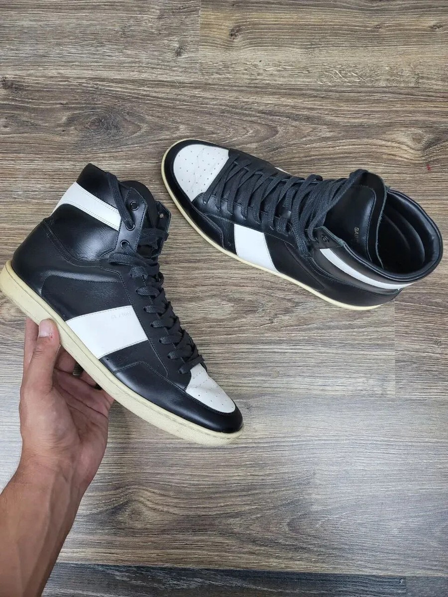 YSL Saint Laurent Paris Hi Top Leather Sneakers SL10H Shoes